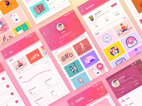 Dribbble Mobile App Redesign Concept by Abid Bagus Kurniawan on Dribbble