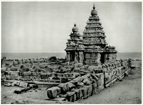 Seaside Temple in Mahabalipuram (Mamallapuram), Tamil Nadu - India 1928 ...