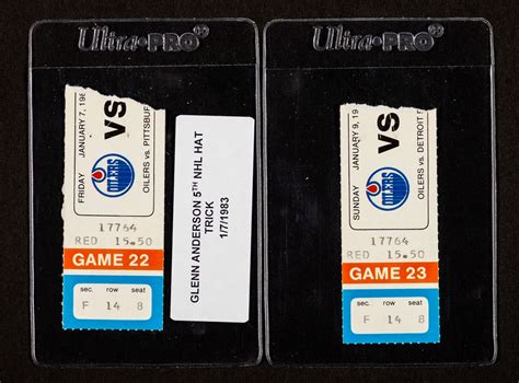 Lot Detail - Edmonton Oilers 1982-83 Ticket Stub Collection of 26 ...