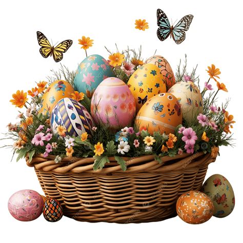 Voir les d�tails de l�image associ�e. Canasta De Huevo De Decoraci�n Del D�a De Pascua En Transparente PNG ...