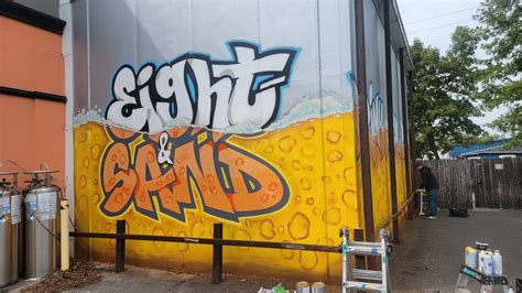 Eight & Sand Brewery Mural | LeonRainbow.com