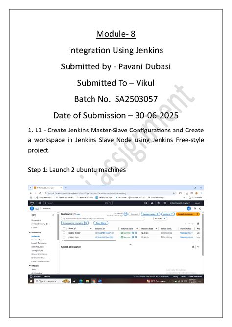 Module-8: Integration Using Jenkins - CI/CD Pipeline Guide - Studocu