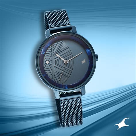 Buy Online Fastrack Younique Quartz Analog Blue Dial Stainless Steel ...