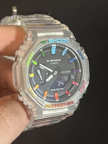 Buy Casio G-SHOCK GA-2100 - Custom Jellyfish Rainbow CasiOak Mod ...