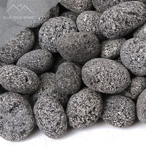 Blue Ridge Brand Lava Rock - Tumbled Lava Stones - Black/Gray Lava ...