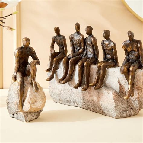 Buy Eternity Vogue Hart Polyresin People Sitting on Rock Figurine from ...