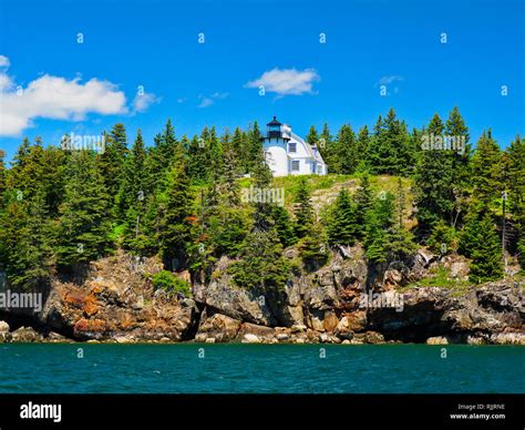 Bear Island Light, Northeast Harbor, Maine, USA Stock Photo - Alamy