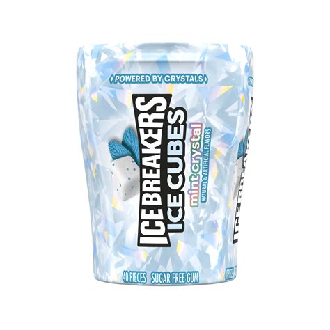 Ice Breakers Ice Cubes Mint Crystal Sugar Free Chewing Gum - 40 pc ...