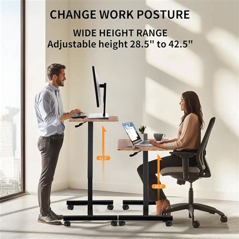 YSSOA Mobile Small Standing Desk - Rolling Desk with India | Ubuy