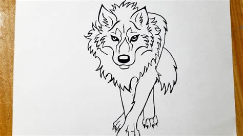 How To Draw A Wolf - Easy Wolf Drawing For Beginners - YouTube