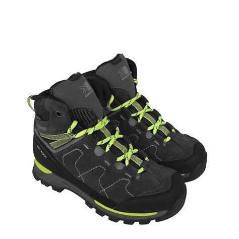 Karrimor | Hot Rock Waterproof Walking Boots Childrens | Charcoal/Green ...