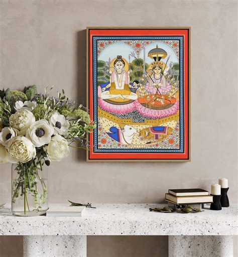 Shiva Shakti Artwork Indian Art Paintings for Home Decor – Asianmonk