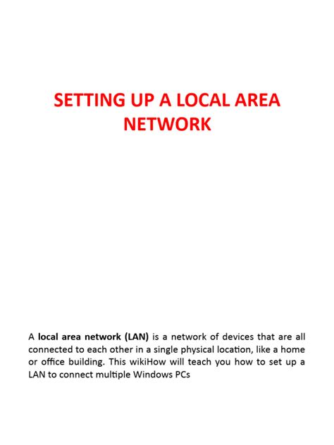 Image result for Setting Up Local Network