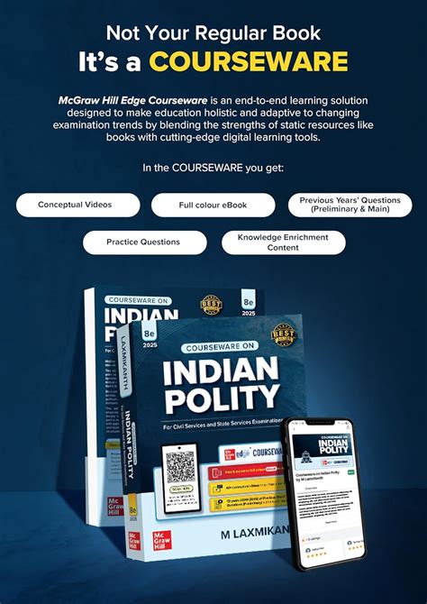 Indian Polity Courseware (English), 8th edition by M Laxmikanth for ...