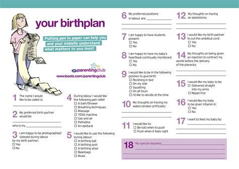 Persoanl Birth Plan | Templates at allbusinesstemplates.com