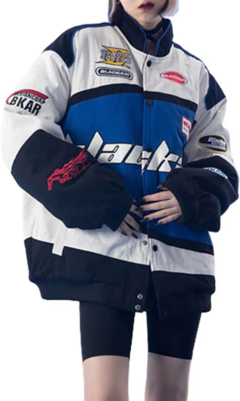 POHADON Retro Racing Jacket Letterman Baseball Bomber India | Ubuy