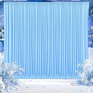 Windrop Solutions Sky Blue Decoration Backdrop Curtain Background ...
