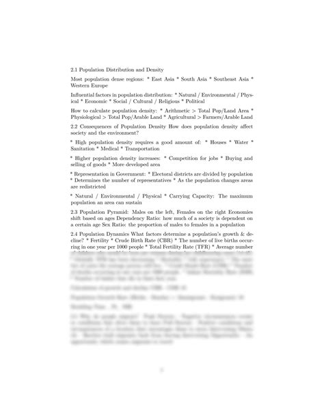 SOLUTION: AP Human Geography Test Saver - Detailed Unit 2 Notes - AP ...
