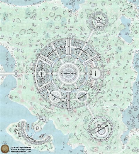 Oblivion, Map of Imperial City and its Environs, Guide to the Imperial City