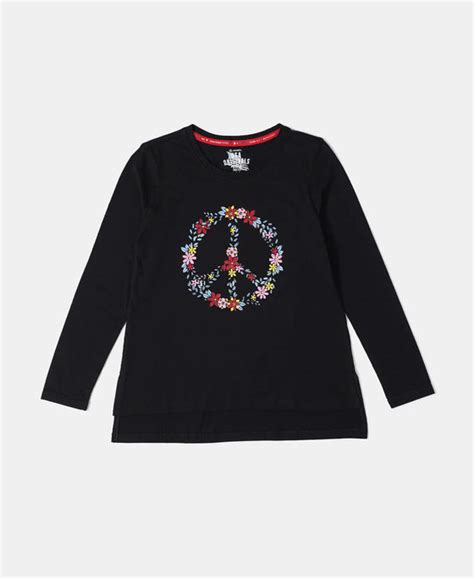 Buy Girl's Super Combed Cotton Graphic Printed Full Sleeve T-Shirt ...