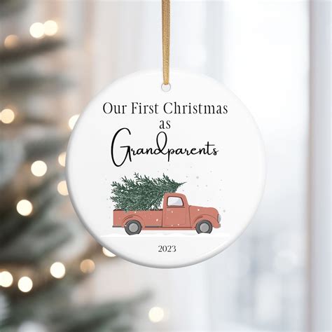First Christmas as Grandparents Ornament, First Time Grandparents ...