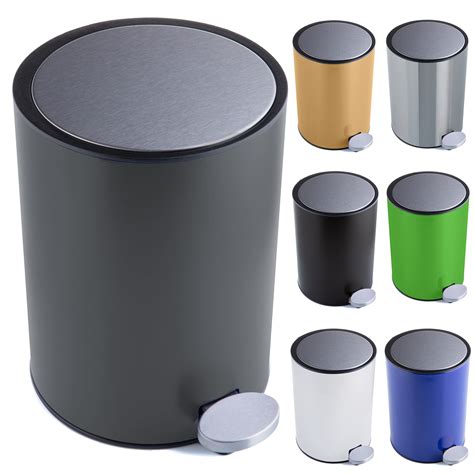 Bamodi Bathroom Rubbish Bin Stainless Steel 3l Stylish Cosmetic Bin ...