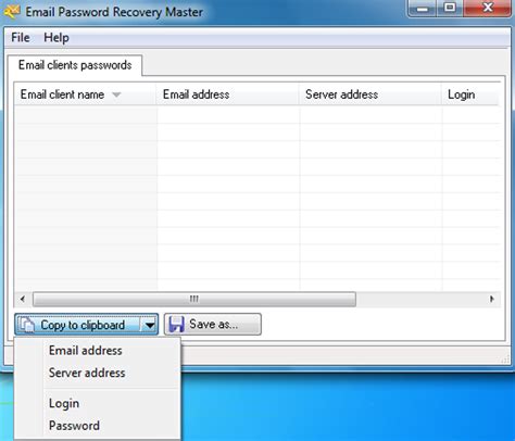 Email Password Recovery Master Program 的图像结果