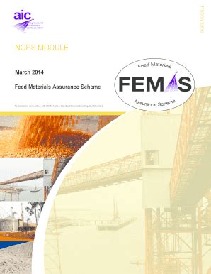 Fillable Online aictradeassurance org FEMAS Naturally Occurring ...