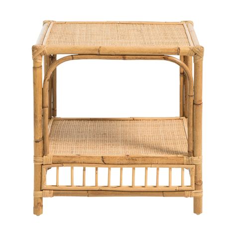 Rattan Bedside Table | Cane Side table | Bamboo table - Ananya – Akway