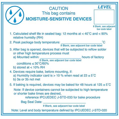 Moisture Sensitive Label in Stock - ULINE