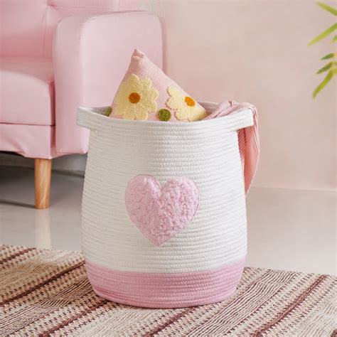 Pink Heart Toy Basket Online - Premium Basket | Nestasia