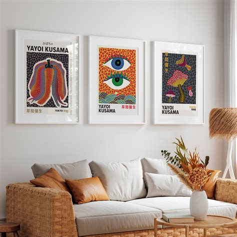 Yayoi Kusama Art, Yayoi Kusama Poster, Yayoi Kusama Set of 3 Prints ...