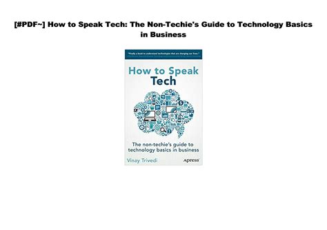 [#Pdf~] how to speak tech the non techie's guide to technology basics in business | PPT
