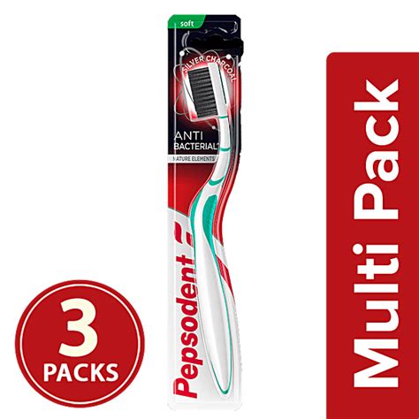 Buy Pepsodent Silver Charcoal Anti Bacterial Tooth Brush - Soft Online ...