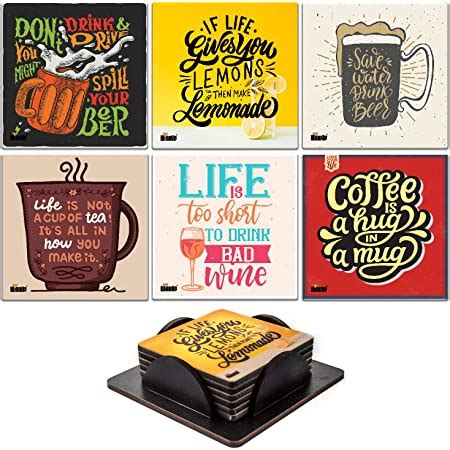 Paper Plane Design Tea Coaster Set Wooden Decorative Coasters Set. Home ...