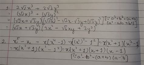 factorize the following using suitable identities1.2 root 2x³+3 root ...