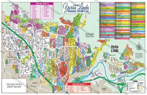 Yorba Linda Map, Orange County, CA – Otto Maps