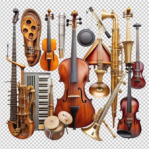 Premium PSD | Different types of classical music instruments