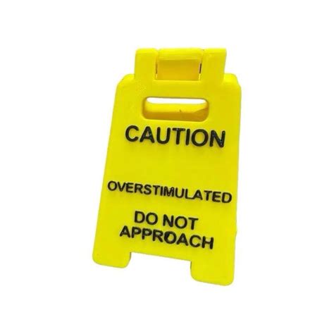 Caution Overstimulated Desk Sign - Etsy