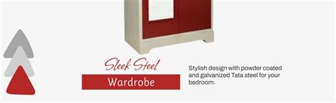 Powder Coated and Galvanized Tata Steel Metal Shelf Wardrobe with ...