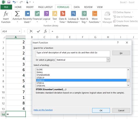Image result for Standard Deviation Equation Word