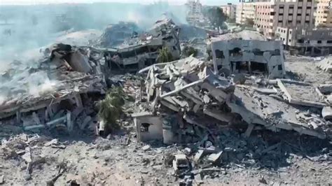 Imágenes aéreas muestran la destrucción de barrios enteros en Gaza ...