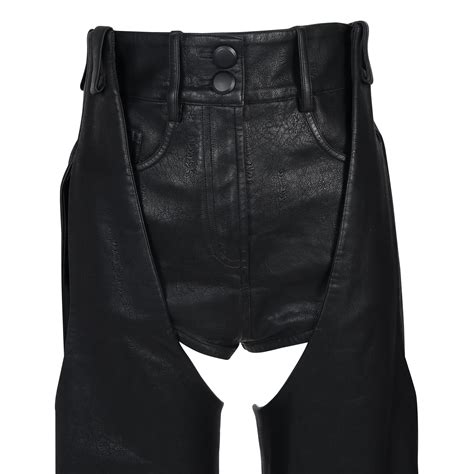 Black leather chaps