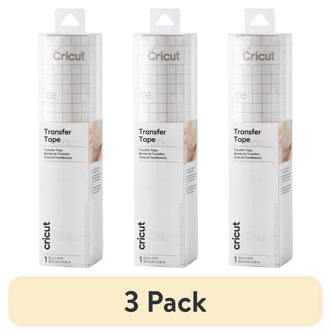 (3 pack) Cricut Transfer Tape (12 ft roll), 12" x 144" - Walmart.com