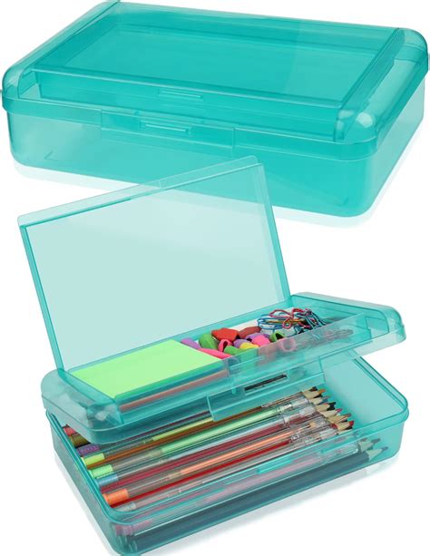 Amazon.com : 1 PCS Pencil Box,Double Layer Large Capacity Pencil Box ...