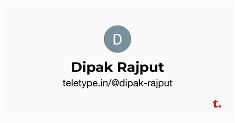 Dipak Rajput — Teletype