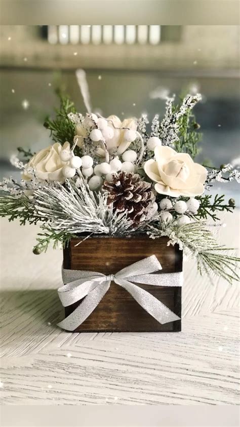Rustic winter centerpiece – Artofit