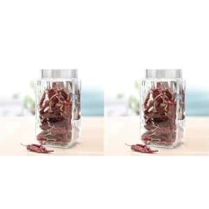 Buy CELLO Qube Fresh Glass Storage Jar | Container with Air tight ...