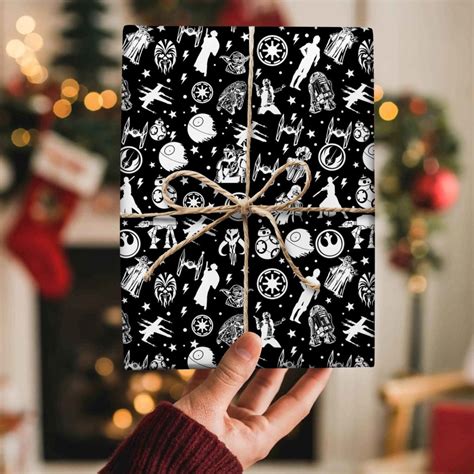 Fear the Dark Side Wrapping Paper – Star Wars Gift Wrap with Darth ...