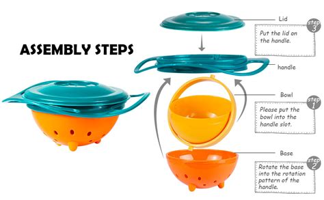 MAPPERZ Gyro Bowl for Toddlers-Baby Magic Bowl-360 Rotating for Kids ...